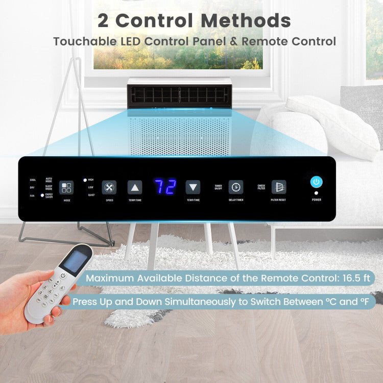Dual BTU Window AC – 10k/12k with Remote